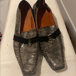 Men Black and white Shoes